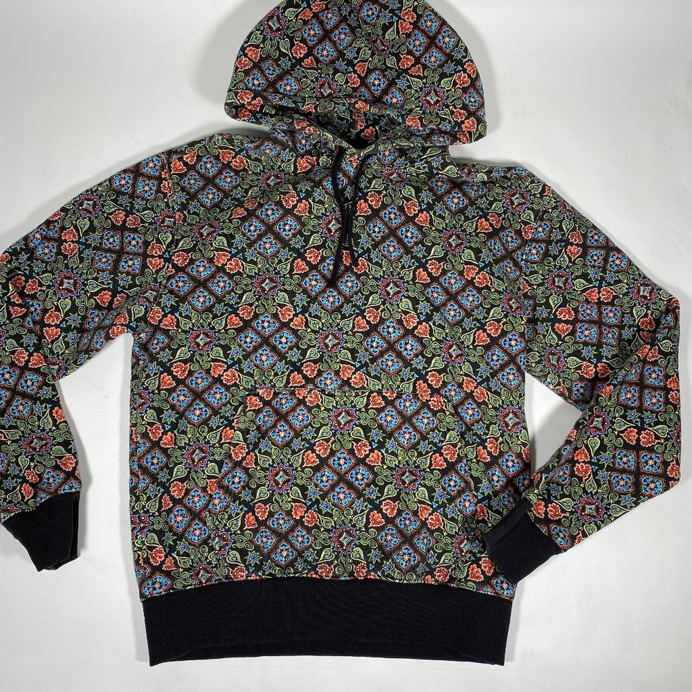 STUSSY Black/Green and Blue color Printed Hoodie